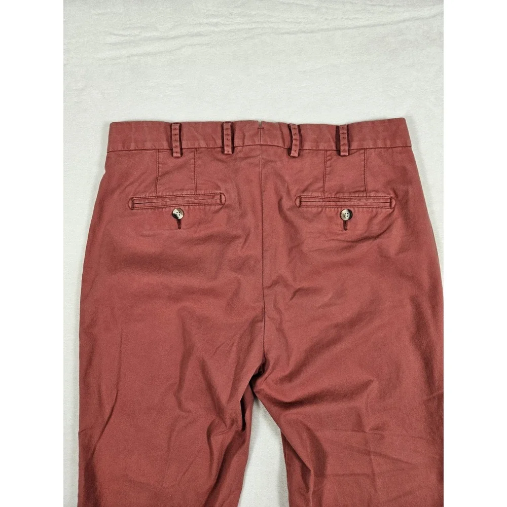 Peter Millar‎ Men's Pima Cotton Pants Slacks Peru Made MF17B48 Size 33 Dark Pink - Picture 10 of 15